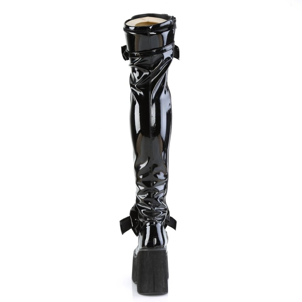 Demonia Kera-303 Black Patent Thigh High Boot - Picture 4 of 4